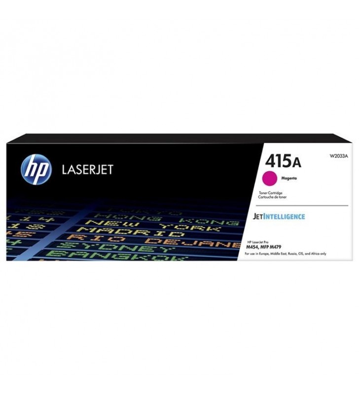 TONER MAGENTA HP W2033A - JETINTELLIGENCE - Nº 415A - 2100 PÁGINAS - COMPATIBLE SEGÚN ESPECIFICACIONES