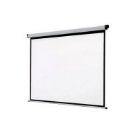 PANTALLA MURAL APPROX 180X180 ALTA CALIDAD TELA BLANCO MATE BORDES NEGROS 3CM