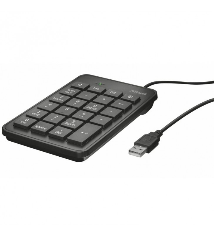 TECLADO NUMÉRICO USB TRUST XALAS - 23 TECLAS TAMAÑO NORMAL - VALIDO PARA DIESTROS Y ZURDOS - CABLE DE 1.5M - ULTRADELGADO - CONE