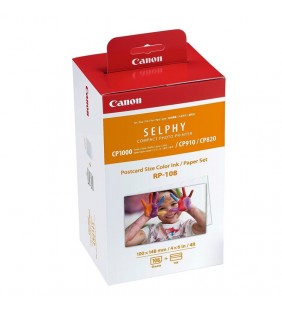 MULTIPACK CANON RP-108 CARTUCHO TINTA COLOR + PAPEL FOTOGRÁFICO - IMPRIME HASTA 108 IMPRESIONES - COMPATIBILIDAD SEGÚN CARACTERÍ
