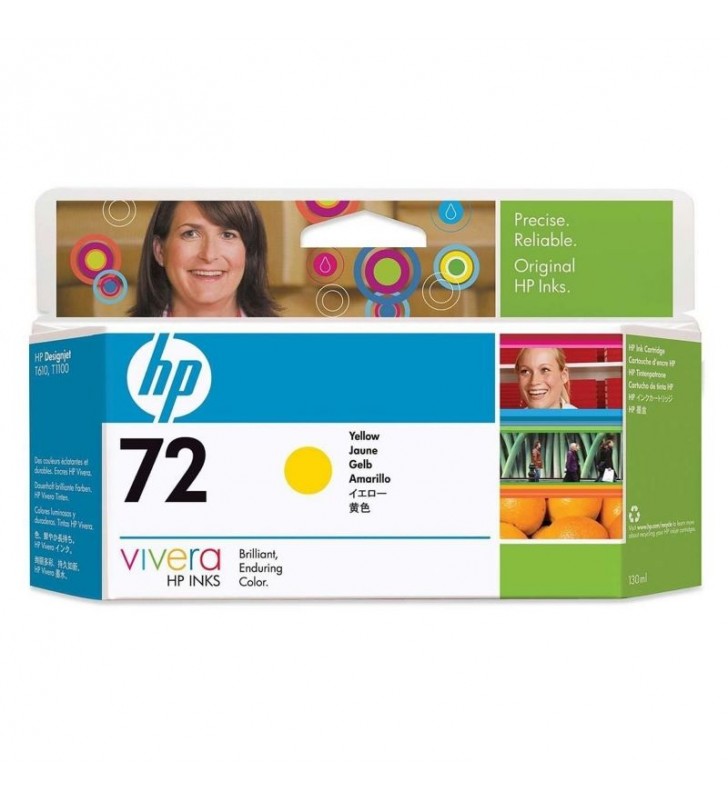 CARTUCHO AMARILLO HP Nº72 130ML PARA DESIGNJET T1100/T1100PS/T610