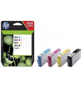 MULTIPACK 4 CARTUCHOS HP - Nº364 NEGRO + Nº364 MAGENTA + Nº364 CIAN + Nº364 AMARILLO