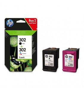 MULTIPACK 2 CARTUCHOS HP 302 - 1X Nº302 NEGRO - 1X Nº302 TRICOLOR - COMPATIBLE CON DESKJET 1110/2130/2132/2134/3630 / OFFICEJET 