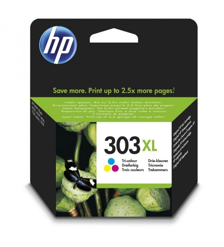 CARTUCHO TRICOLOR HP Nº303XL - 415 PÁGINAS APROX. - COMPATIBLE SEGÚN ESPECIFICACIONES