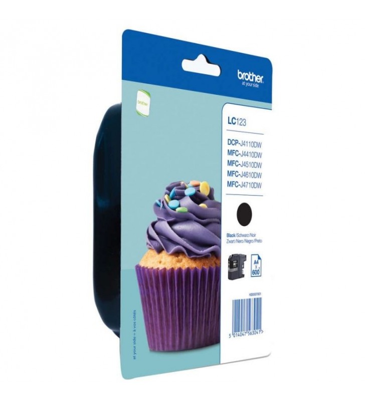 CARTUCHO DE TINTA BROTHER - LC123 - 600 PAG APROX. - NEGRO