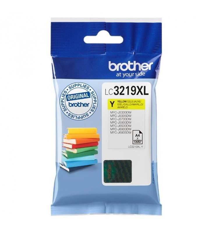 CARTUCHO DE TINTA AMARILLO BROTHER LC3219XLY - HASTA 1500PAG - COMPATIBLE SEGÚN ESPECIFICACIONES