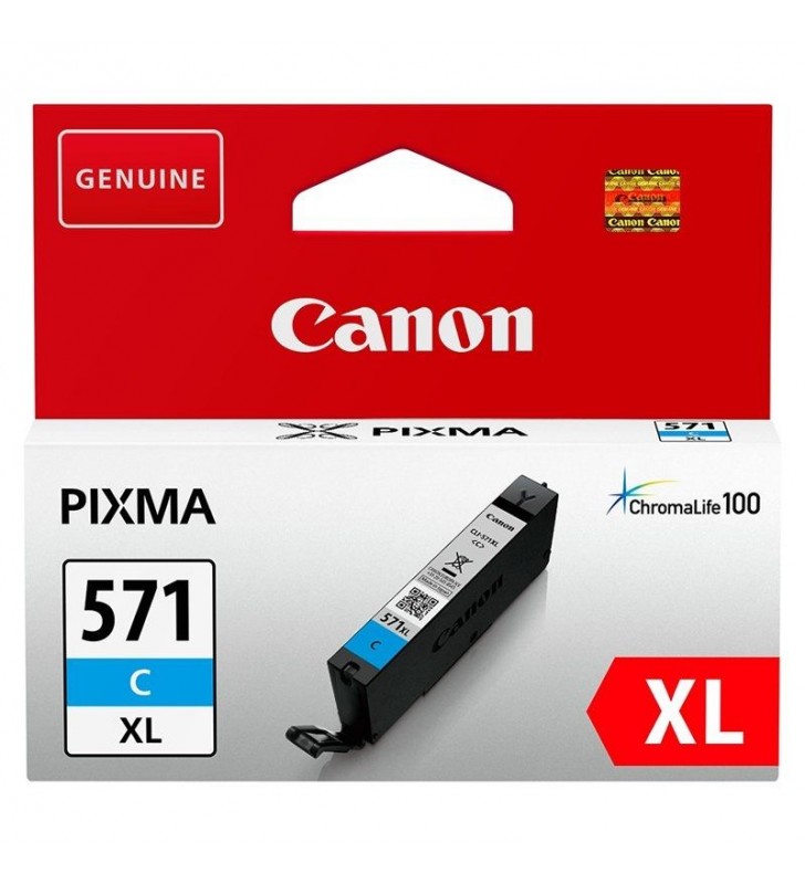CARTUCHO DE TINTA CIAN CANON CLI-571XL - 11ML - COMPATIBLE SEGÚN ESPECIFICACIONES