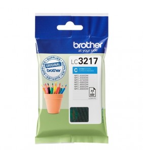 CARTUCHO DE TINTA CIAN BROTHER LC3217C - APROX. 550 PÁGINAS - COMPATIBLE SEGÚN ESPECIFICACIONES