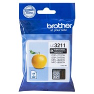 CARTUCHO DE TINTA NEGRO BROTHER LC3211BK - 200 PÁGINAS - COMPATIBLE SEGÚN ESPECIFICACIONES