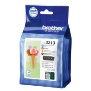 PACK 4 CARTUCHOS BROTHER LC3213 - NEGRO/CIAN/MAGENTA/AMARILLO - 400 PÁGINAS - COMPATIBLE SEGÚN ESPECIFICACIONES