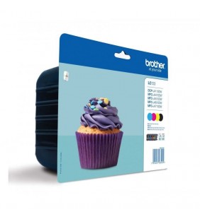 PACK 4 CARTUCHOS BROTHER LC123 - NEGRO - CIAN - MAGENTA - AMARILLO - COMPATIBLE SEGUN ESPECIFICACIONES