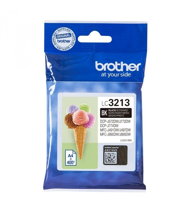 CARTUCHO DE TINTA NEGRA BROTHER LC3213 - 400 PAG APROX. - COMPATIBLE SEGÚN ESPECIFICACIONES