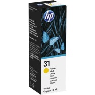 BOTELLA DE TINTA AMARILLA HP Nº31 - CONTENIDO 70ML - 8000 PÁGINAS - COMPATIBILIDAD SEGÚN ESPECIFICACIONES