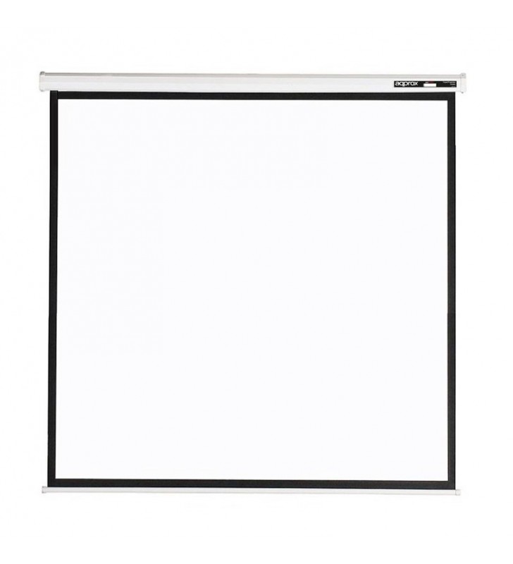 PANTALLA DE PROYECCION APPROX 200X200 ALTA CALIDAD TELA BLANCO MATE BORDES NEGROS 3CM