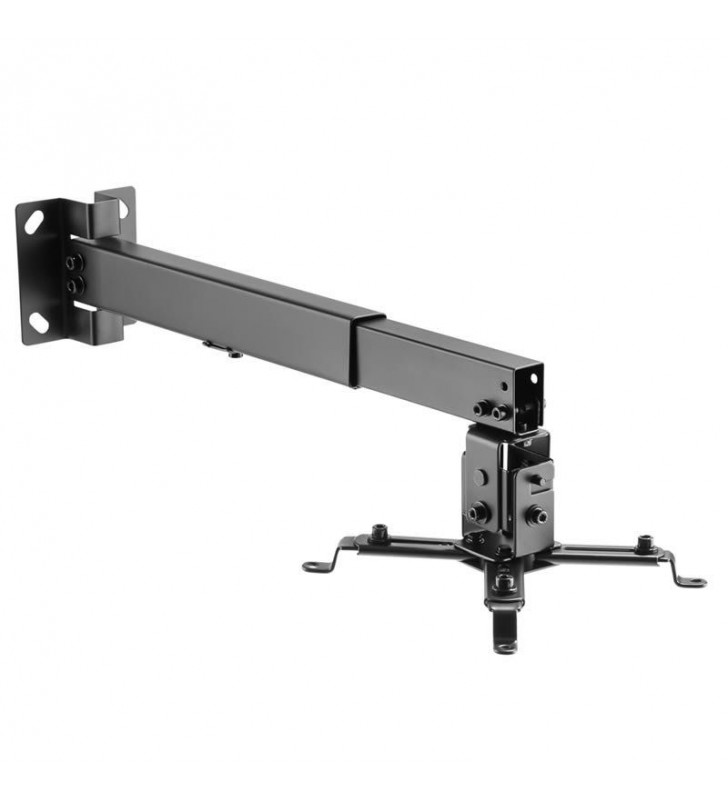SOPORTE DE TECHO/PARED PARA PROYECTOR AISENS CWP01TSE-047 - HASTA 20KG - INCLINABLE / EXTENSIBLE - PASACABLES - NEGRO