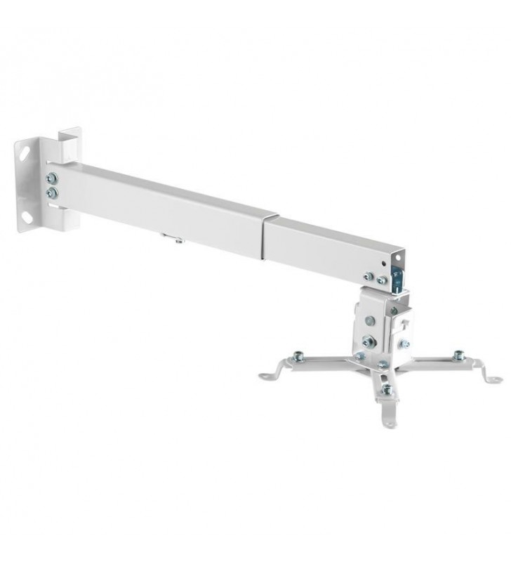 SOPORTE DE TECHO/PARED PARA PROYECTOR AISENS CWP01TSE-049 - HASTA 20KG - INCLINABLE / EXTENSIBLE - PASACABLES - BLANCO