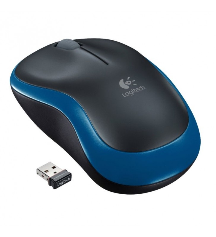 RATÓN INALÁMBRICO LOGITECH M185 NEGRO Y AZUL - 910-002236