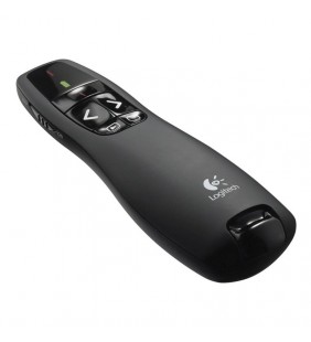 PRESENTADOR INALAMBRICO LOGITECH R400 - 2.4GHZ - ALCANCE 15M - PUNTERO LASER ROJO - RECEPTOR USB PLUG AND PLAY
