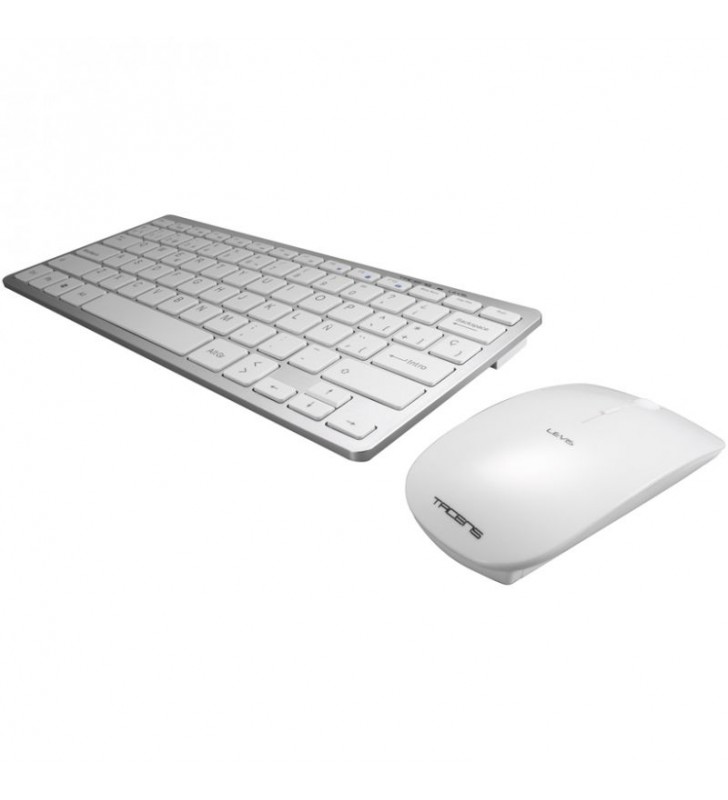 TECLADO MINI Y RATÓN ÓPTICO INALÁMBRICO TACENS LEVIS COMBO 1200/2000DPI BLANCO