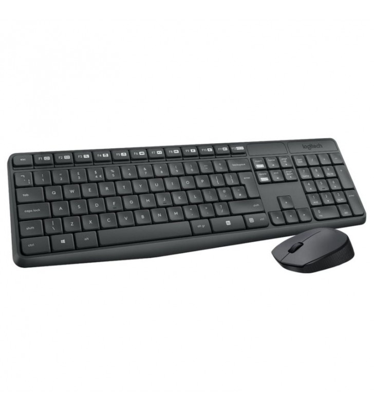 TECLADO Y RATÓN INALÁMBRICOS LOGITECH MK235 - 2.4GHz - ALCANCE 10 METROS -  NANO RECEPTOR USB - TECLADO 2xAAA - RATÓN 1xAA - ESP