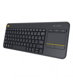 TECLADO INALÁMBRICO LOGITECH WIRELESS TOUCH NEGRO KEYBOARD K400 PLUS - MULTIMEDIA - PARA TV CONECTADOS A PC - ALCANCE 10M - RECE