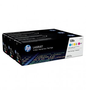 PACK TONER COLOR HP Nº128A - CIAN / MAGENTA / AMARILLO - COMPATIBLES CON CM1415FN / CM145FNW