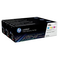 PACK TONER COLOR HP Nº128A - CIAN / MAGENTA / AMARILLO - COMPATIBLES CON CM1415FN / CM145FNW
