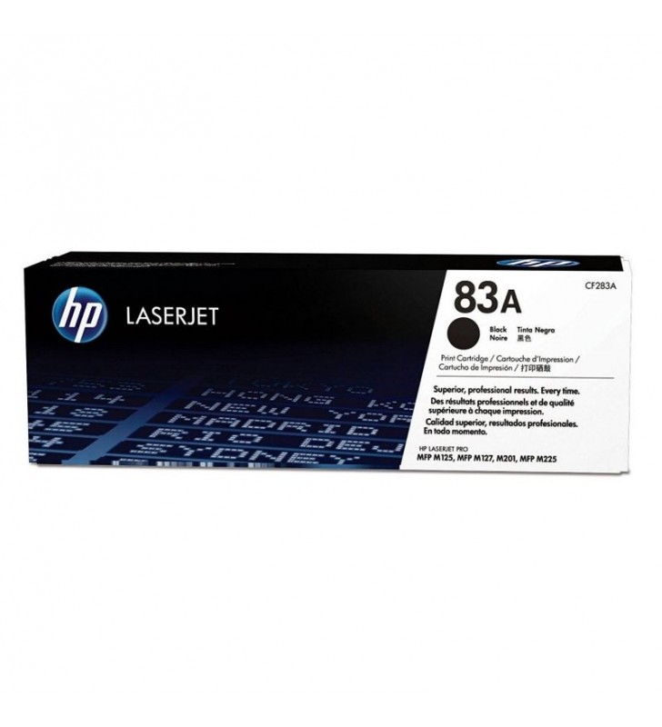 TONER NEGRO HP CF283A - Nº 83A - 1500 PÁGINAS - COMPATIBLE CON LASERJET M125NW / MFP M127FN / M127FW