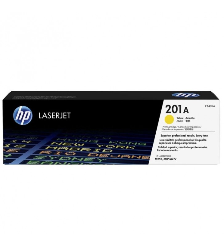 TONER AMARILLO HP CF402A JETINTELLIGENCE - Nº201A - 1400 PÁGINAS - PARA LASERJET PRO MFP M277N / M277DW / M252N