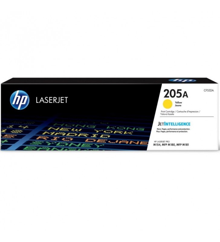 TONER HP CF532A JETINTELLIGENCE AMARILLO Nº 205A - 900 PÁGINAS - COMPATIBLE SEGÚN ESPECIFICACIONES