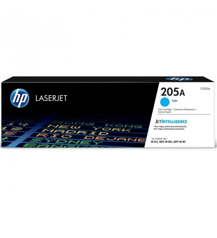 TONER HP CF531A CIAN - JETINTELLIGENCE - Nº 205A - 900 PÁGINAS - COMPATIBLE SEGÚN ESPECIFICACIONES