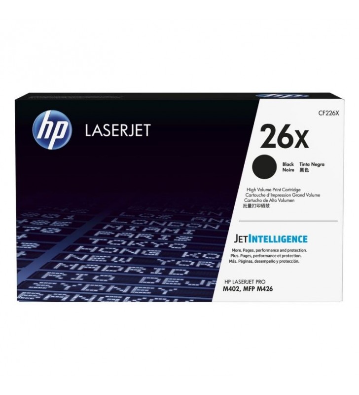 TONER NEGRO HP CF226X JETINTELLIGENCE - Nº 26X - 9000 PÁGINAS - COMPATIBLE CON LASERJET PRO M402 / MFP M426
