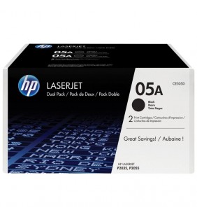 PACK 2 TONERS NEGROS HP Nº05A - 2300 PÁGINAS POR CARTUCHO - PARA LASERJET P2035/P2055