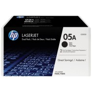 PACK 2 TONERS NEGROS HP Nº05A - 2300 PÁGINAS POR CARTUCHO - PARA LASERJET P2035/P2055