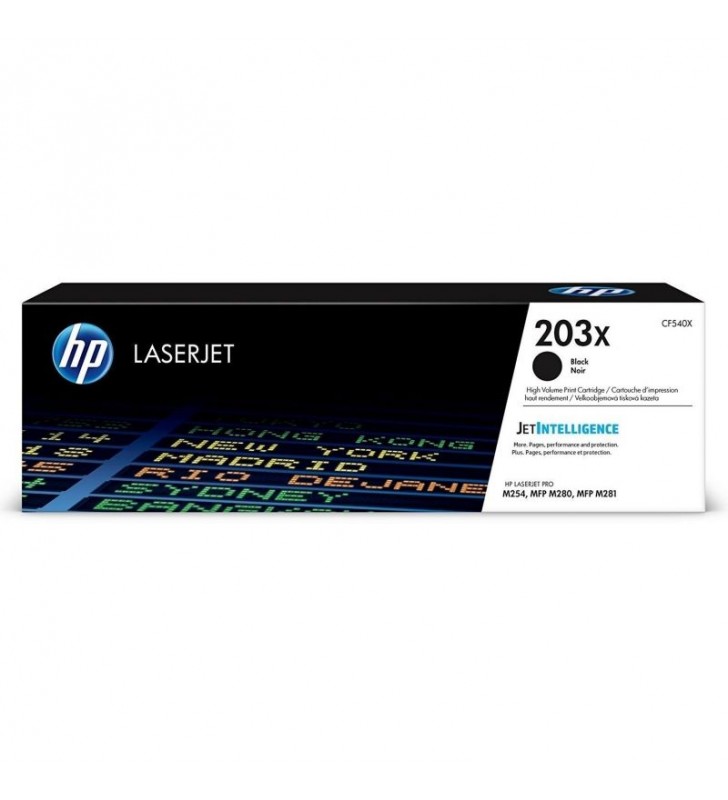 TONER NEGRO HP CF540X - JETINTELLIGENCE - Nº 203X - 3200 PÁGINAS - COMPATIBLE CON LASERJET PRO M254/ MFP M280 / M281
