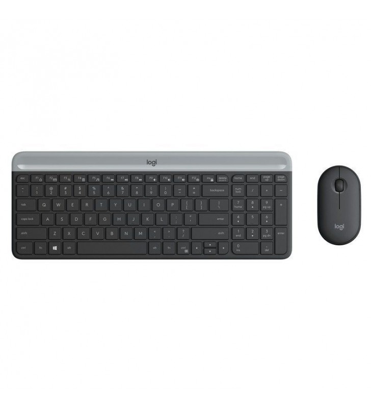 TECLADO Y RATÓN INALÁMBRICOS LOGITECH SLIM COMBO MK470 - 2.4GHZ - RATÓN 1000 DPI - NANO RECEPTOR USB - ALCANCE 10M