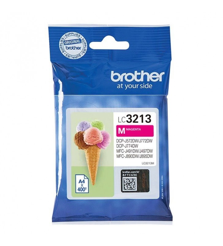 CARTUCHO DE TINTA MAGENTA BROTHER LC3213M - HASTA 400PAG - COMPATIBLE SEGÚN ESPECIFICACIONES