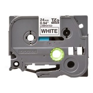 CINTA LAMINADA BROTHER TZE251 - TEXTO NEGRO SOBRE FONDO BLANCO - ANCHO 24MM - LONGITUD 8M