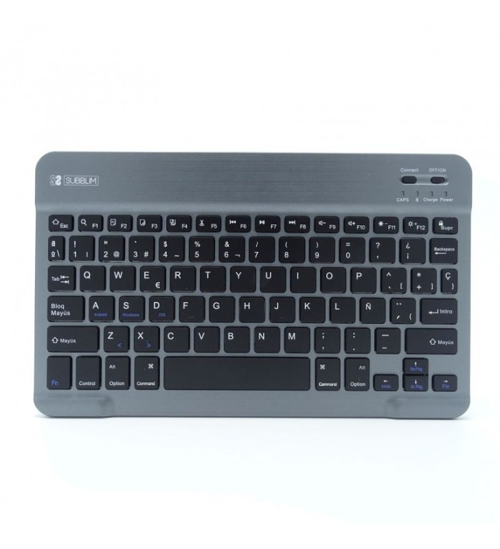 TECLADO BLUETOOTH SUBBLIM SM0002 SMART BT GREY - BT 3.0 - SOFT TOUCH - BATERIA 420MAH - COMPATIBLE MULTIDISPOSITIVO