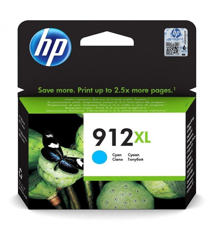 CARTUCHO DE TINTA CIAN HP Nº912XL - 825 PÁGINAS - COMPATIBLE SEGÚN ESPECIFICACIONES