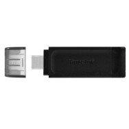 PENDRIVE KINGSTON DATATRAVELER 70 64GB - CONECTOR USB TIPO-C - USB 3.2 GEN 1 - NEGRO
