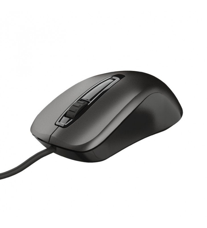 RATÓN CON CABLE TRUST CARVE USB BLACK - OPTICO - 1200DPI  - 3 BOTONES + SCROLL - CONEXIÓN USB - CABLE 1.7M