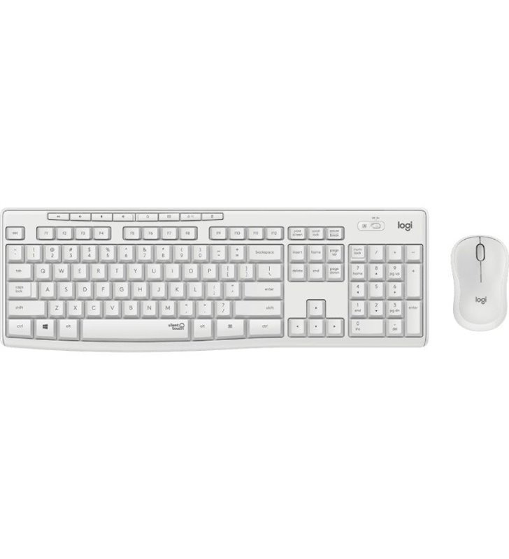 TECLADO Y RATÓN INALÁMBRICOS LOGITECH MK295 BLANCO CRUDO - SILENT TOUCH - 2.4GHZ - ALCANCE 10M - NANO RECEPTOR  USB - 3*AAA