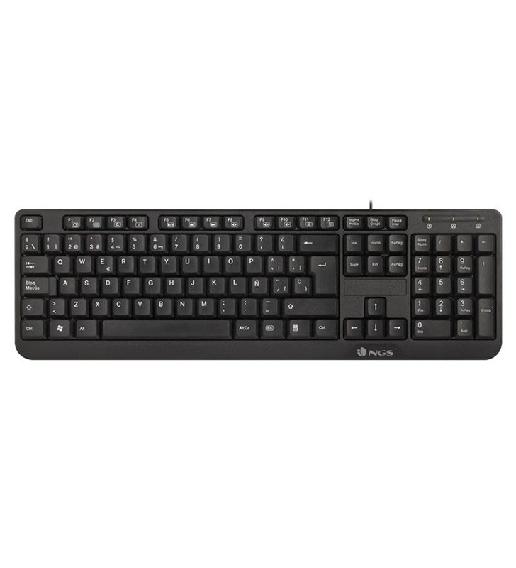 TECLADO CON CABLE NGS FUNKY V3 - 12 TECLAS MULTIMEDIA - RESISTENTE A DERRAMES - PLUG AND PLAY - CABLE 1.4 METROS - USB