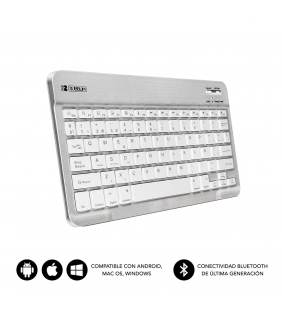 TECLADO BLUETOOTH SUBBLIM SM0001 SMART BT SILVER - BT 3.0 - SOFT TOUCH - BATERIA 420MAH - COMPATIBLE MULTIDISPOSITIVO