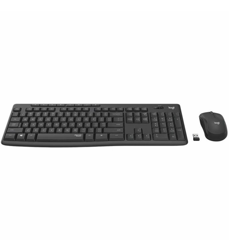 Teclado y Ratón Inalámbrico Logitech Silent Touch MK295/ Grafito