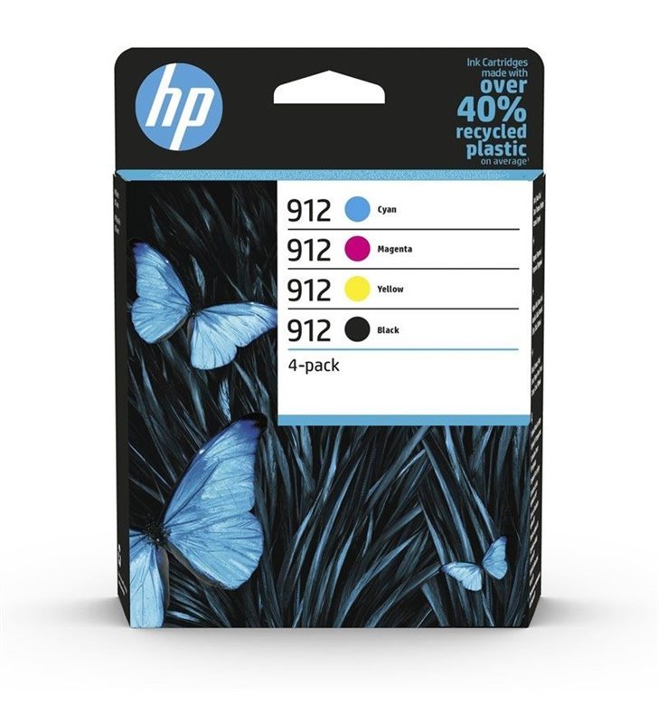 Cartucho de Tinta Original HP nº912 Multipack/ Negro/ Magenta/ Cian/ Amarillo