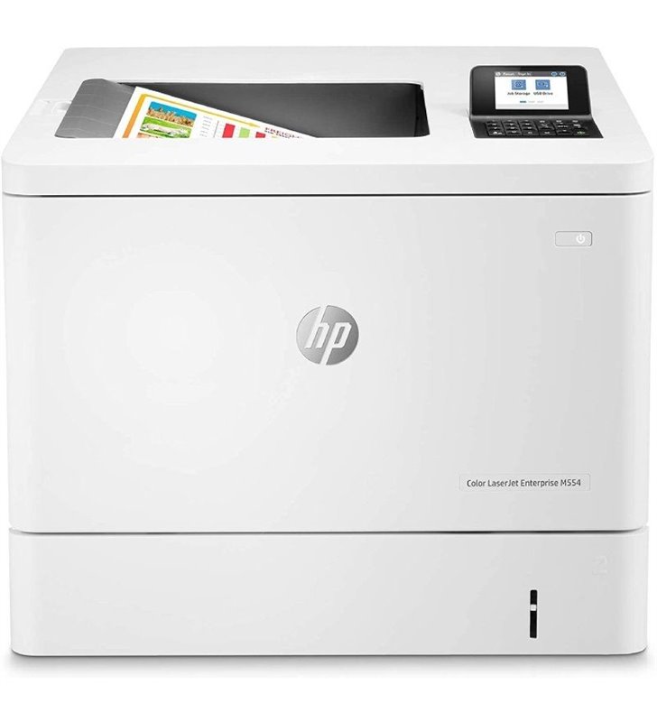 Impresora Láser Color HP LaserJet Enterprise M554DN Dúplex/ Blanca