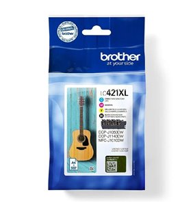 Cartucho de Tinta Original Brother LC421XL Alta Capacidad/ Multipack/ Cian/ Magenta/ Amarillo/ Negro
