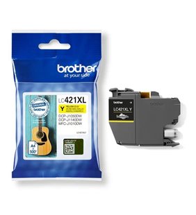 Cartucho de Tinta Original Brother LC421XL Alta Capacidad/ Amarillo